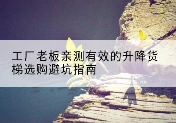 乌苏升降货梯怎么选-工厂老板亲测有效的升降货梯选购避坑指南